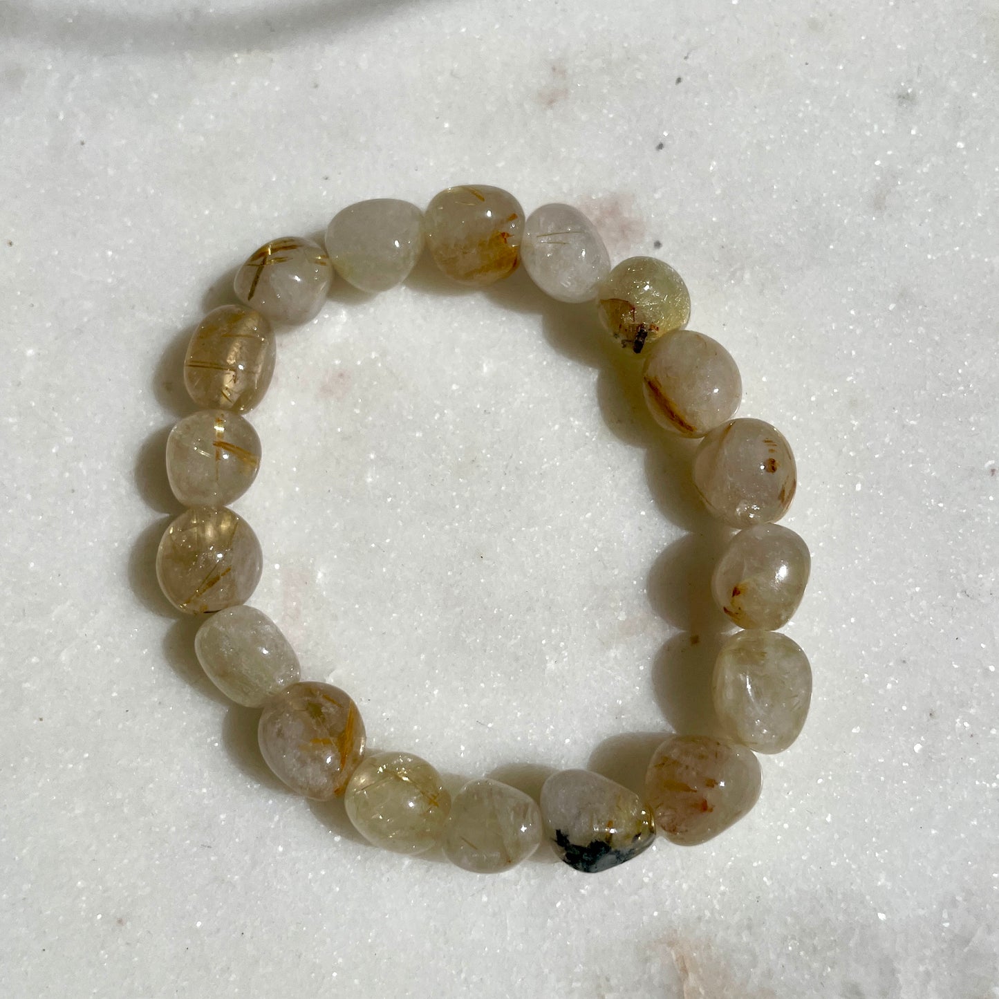 Golden Rutile tumble stone bracelet