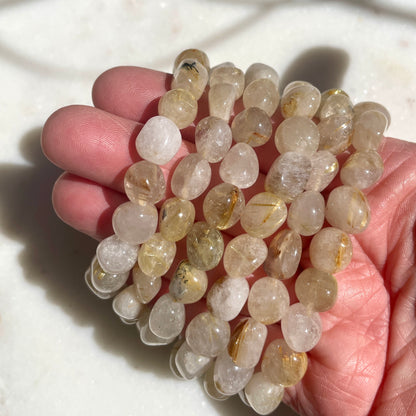 Golden Rutile tumble stone bracelet