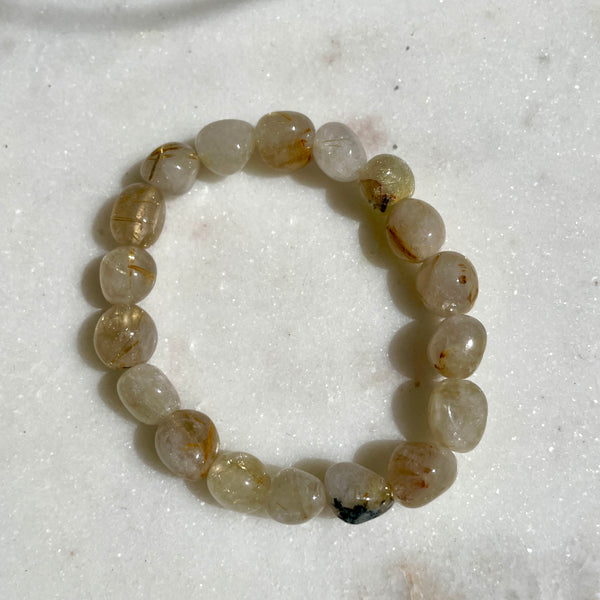 Golden Rutile tumble stone bracelet