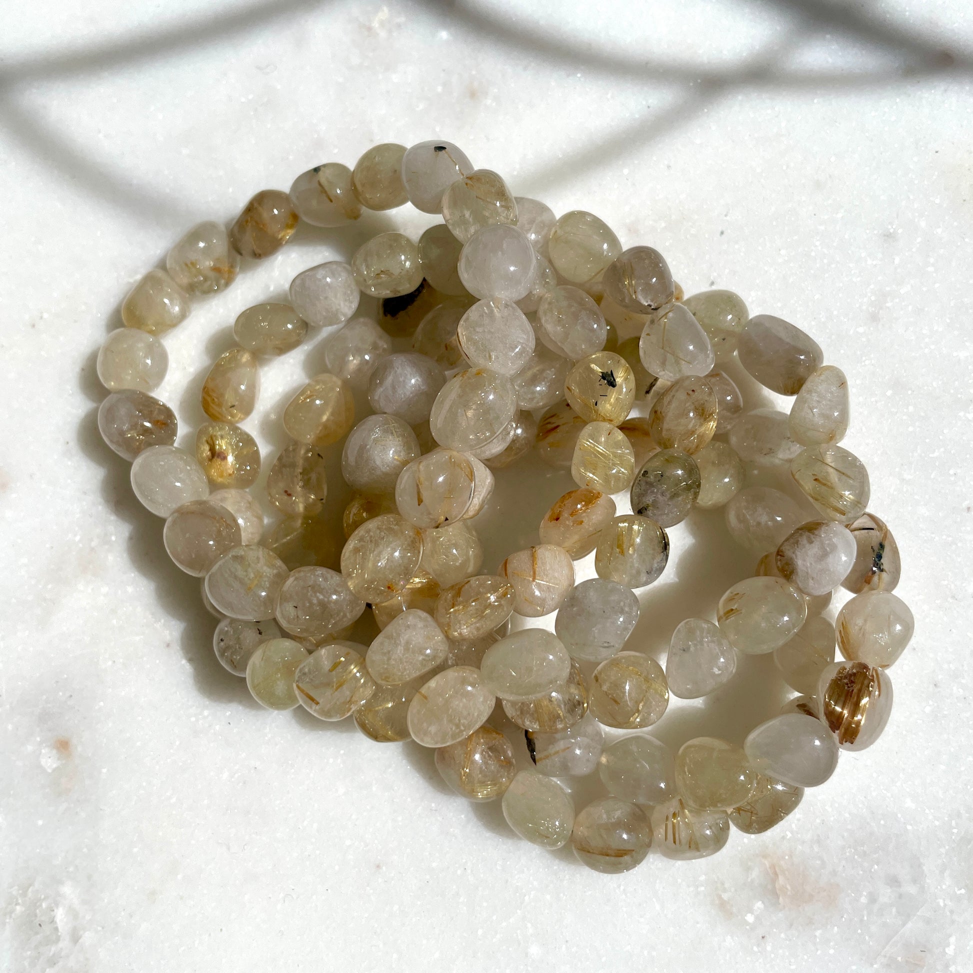 Golden Rutile tumble stone bracelet
