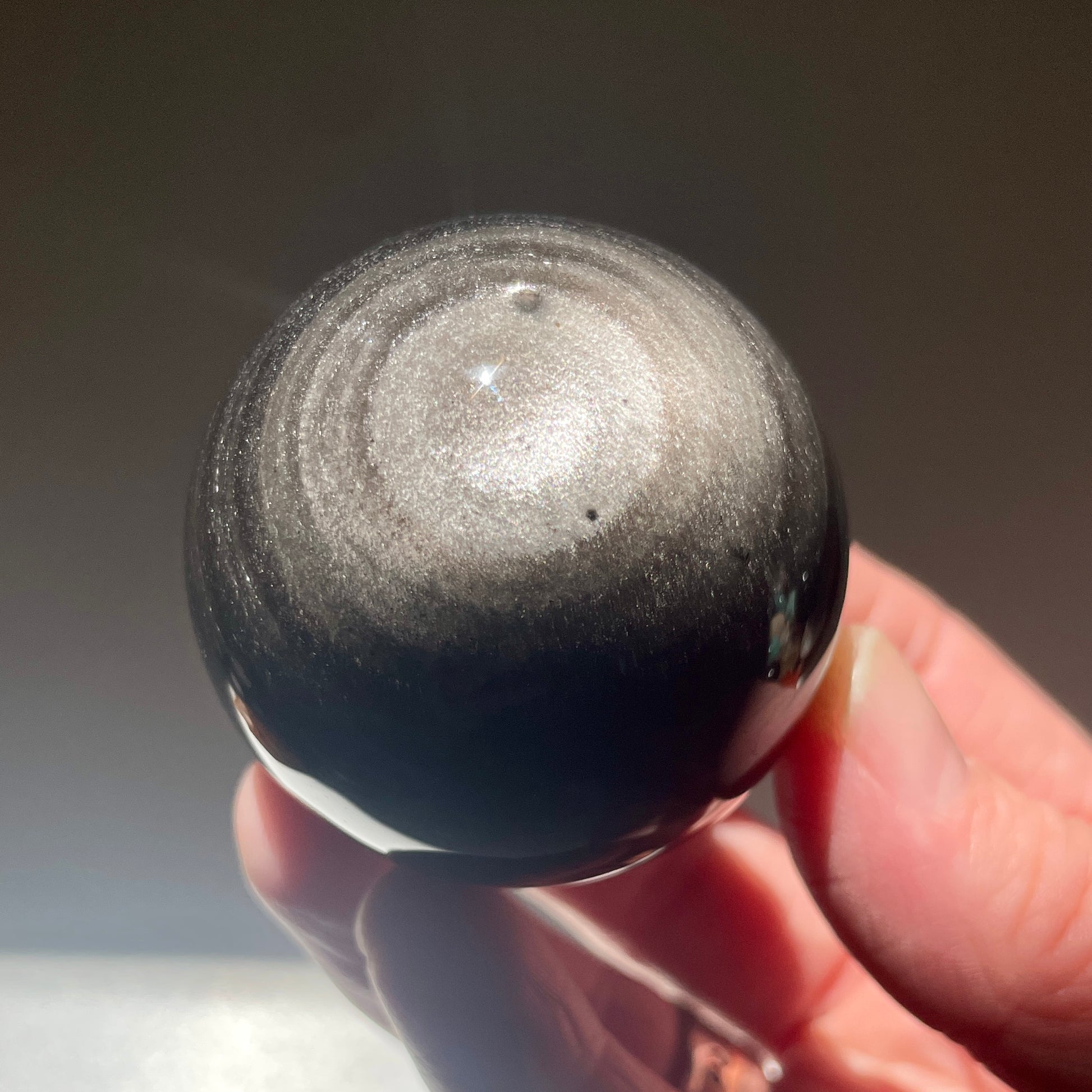 Silver Sheen Obsidian Sphere 4.5CM