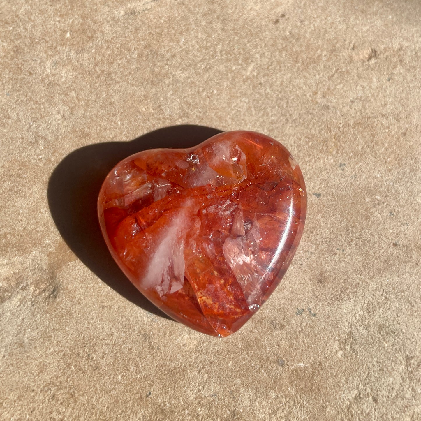 Fire Quartz Heart 3.5CM