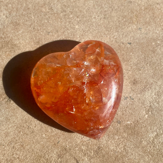 Fire Quartz Heart 3.5CM