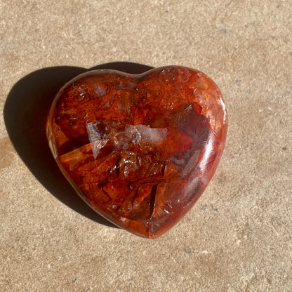 Fire Quartz Heart 3.5CM