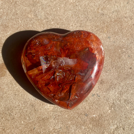 Fire Quartz Heart 3.5CM