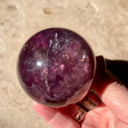 Purple Fluorite Sphere 6CM