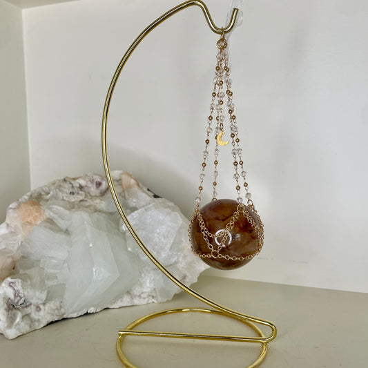 Hanging Sphere stand - Gold