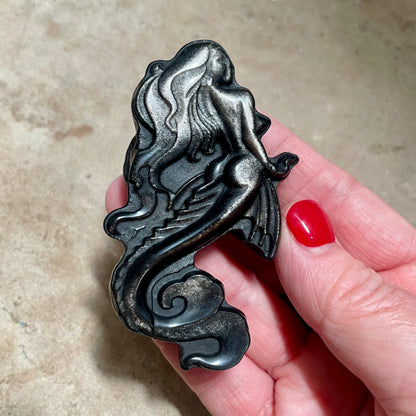 Silver Sheen Obsidian Mermaid