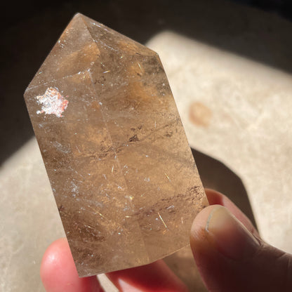 Rutile Smokey Quartz Tower