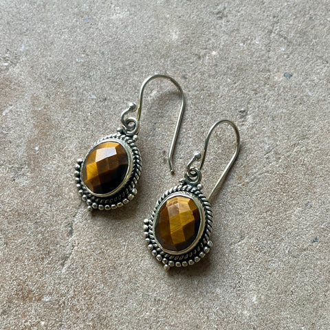 Tigers Eye Earrings | 925 Silver