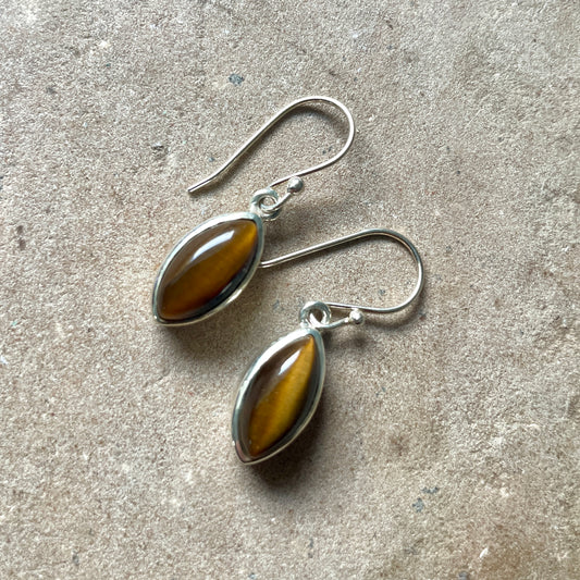 Tigers Eye Earrings | 925 Silver