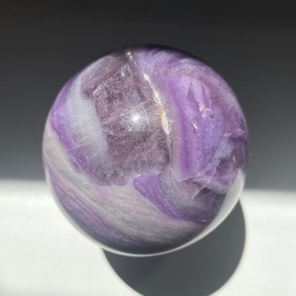 Silky Purple Fluorite Sphere 5CM