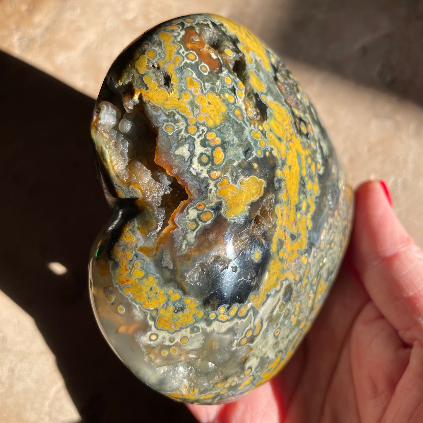 Ocean Jasper heart 10CM OJH1