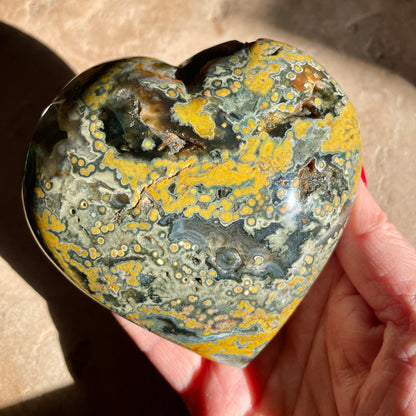 Ocean Jasper heart 10CM OJH1