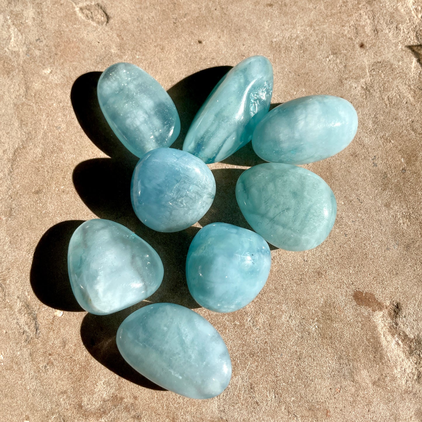 Aquamarine tumbles