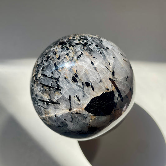 Black Tourmalinated Quartz Sphere 5CM