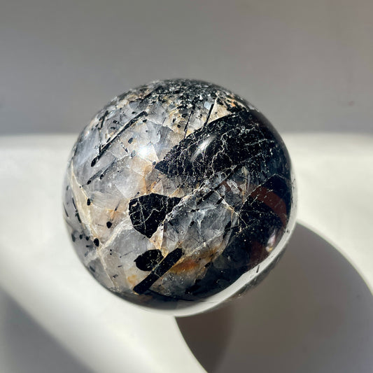 Black Tourmalinated Quartz Sphere 5CM