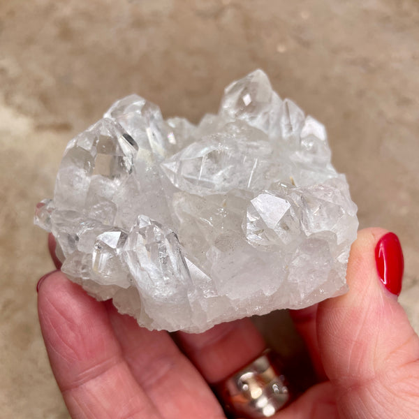 Clear Quartz Crystal cluster 6CM
