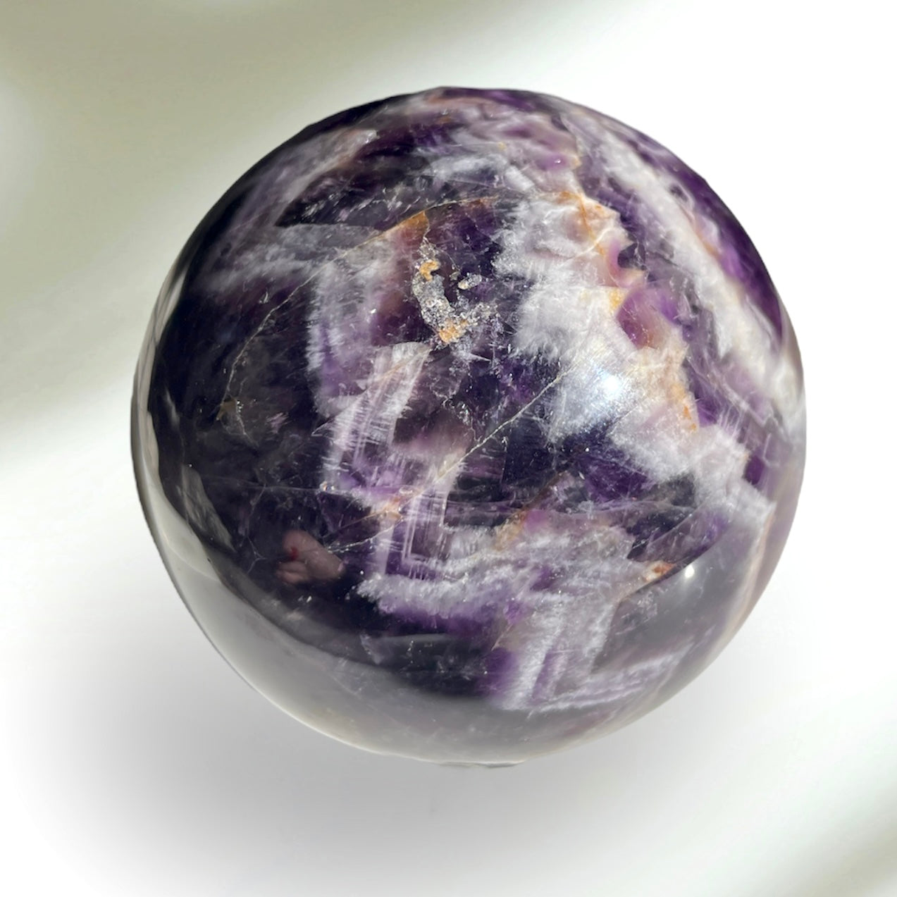 Chevron Amethyst Sphere 6.5CM