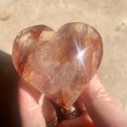 Fire Quartz Heart 5.5CM