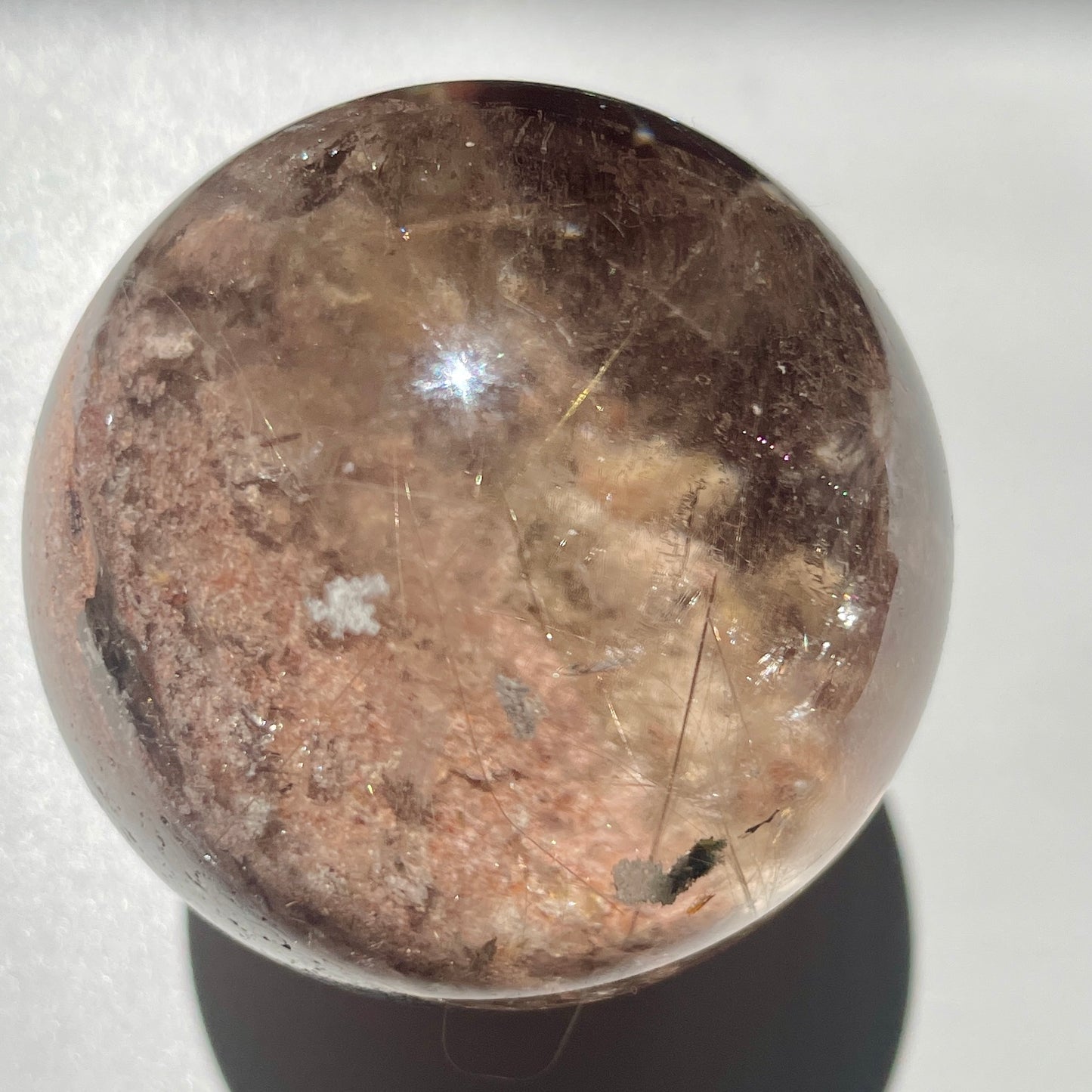 Golden Rutile Garden Quartz sphere 3.5CM