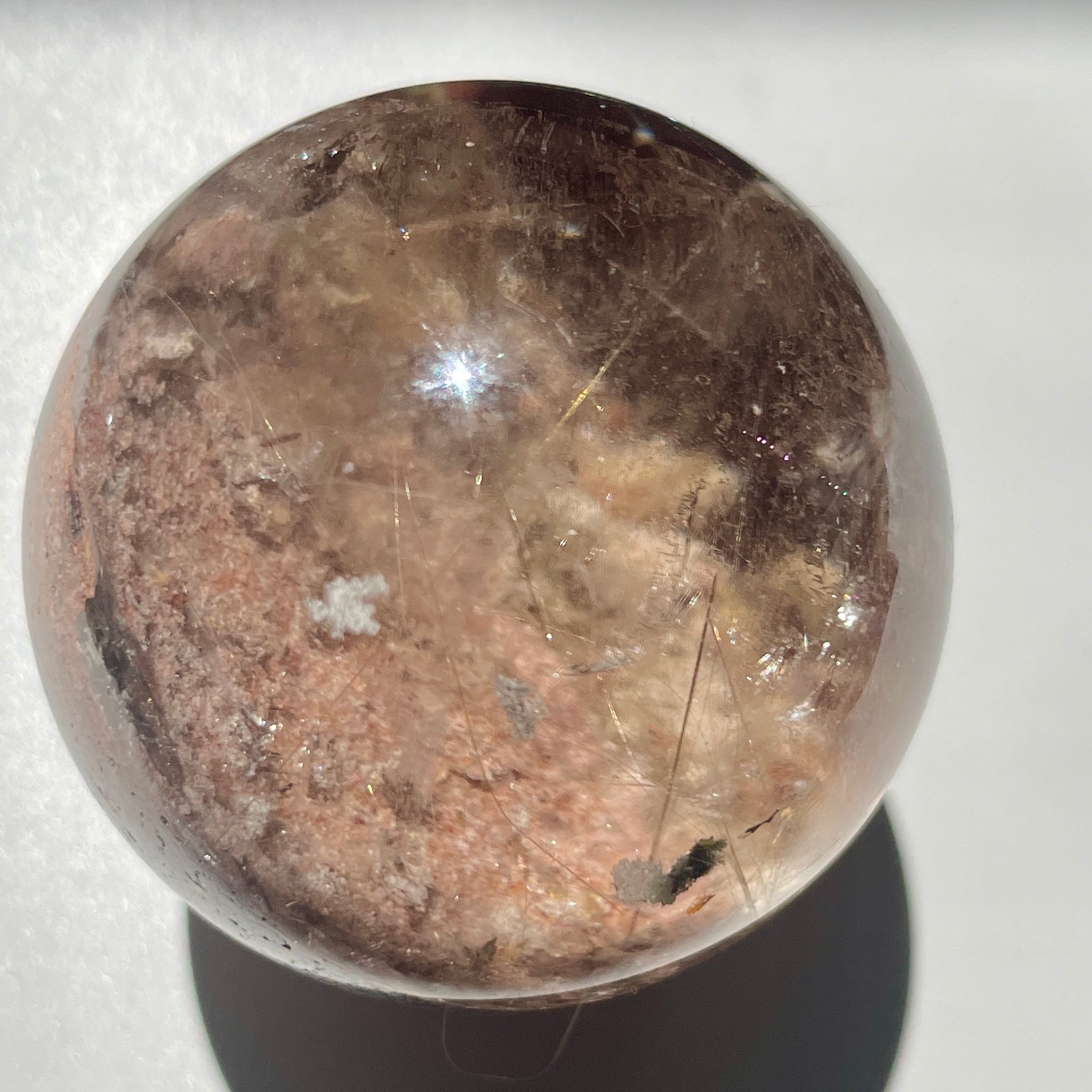 Golden Rutile Garden Quartz sphere 3.5CM