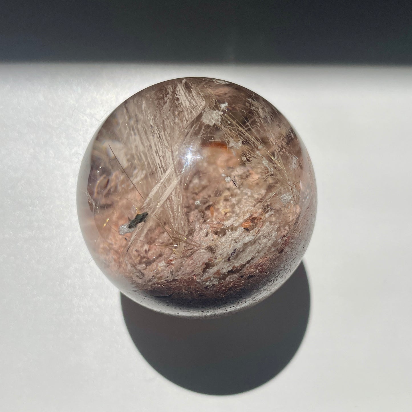 Golden Rutile Garden Quartz sphere 3.5CM