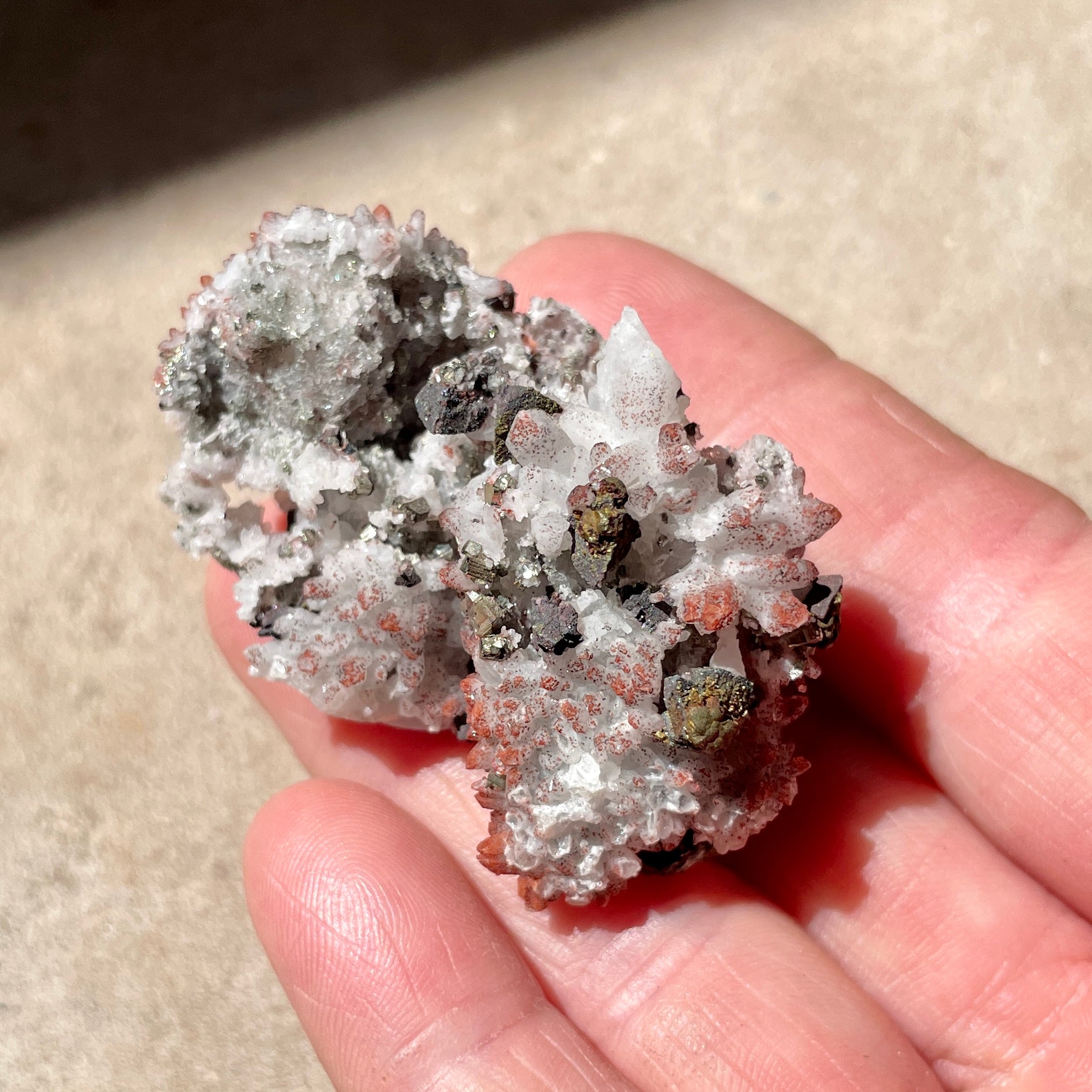 Pyrite Quartz cluster