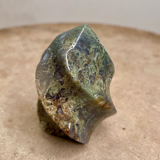 Moss Agate Quartz flame 6cm