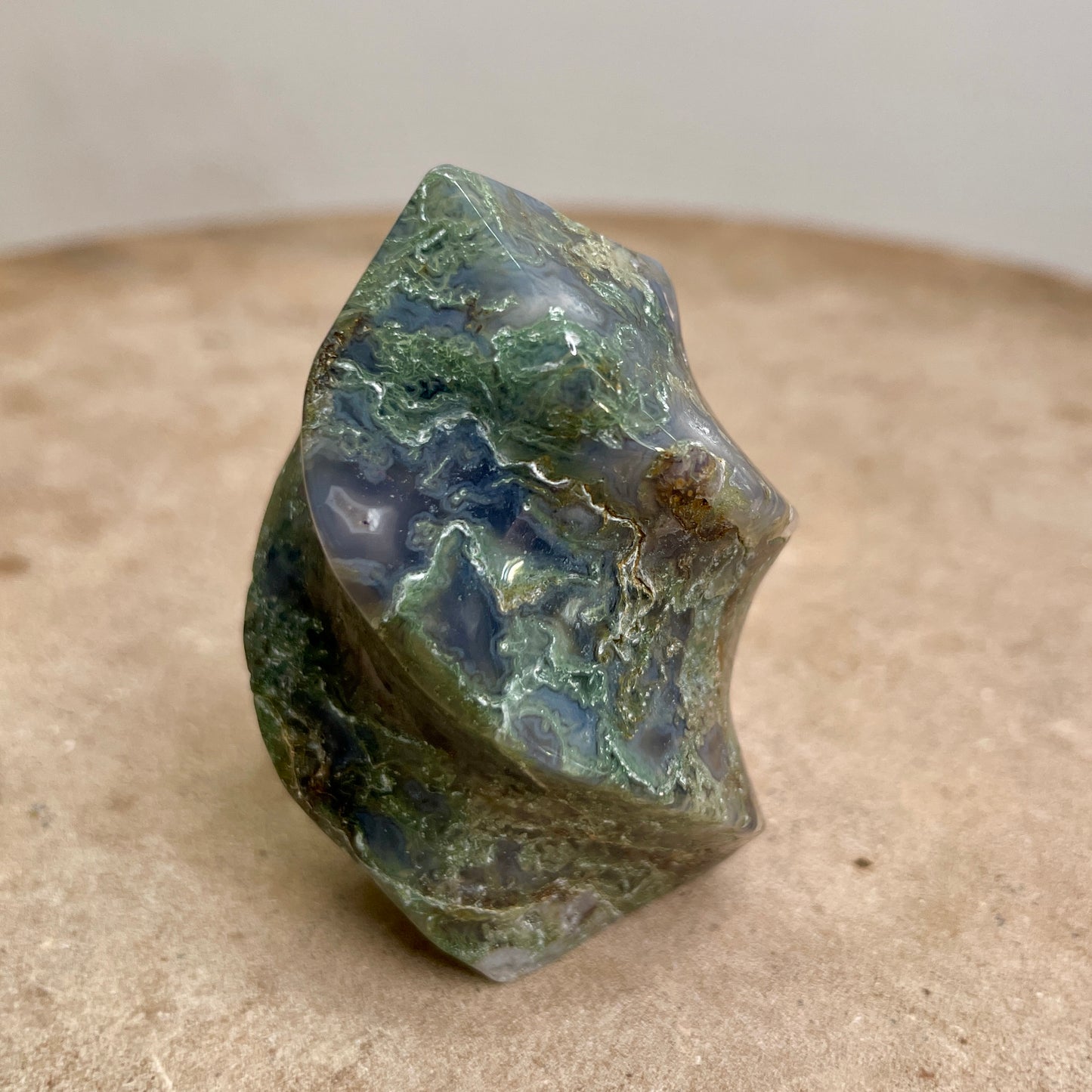 Moss Agate Quartz flame 6cm