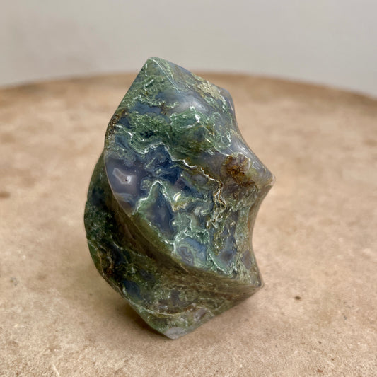 Moss Agate Quartz flame 6cm
