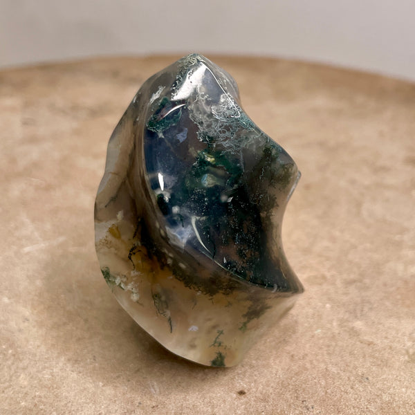 Moss Agate Quartz flame 6CM