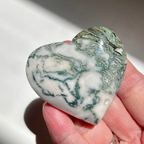 Moss Agate Heart 5CM