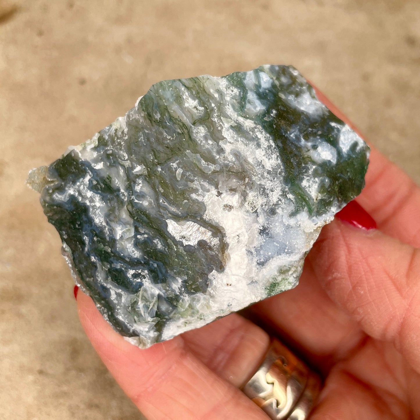 Moss Agate Raw MA3