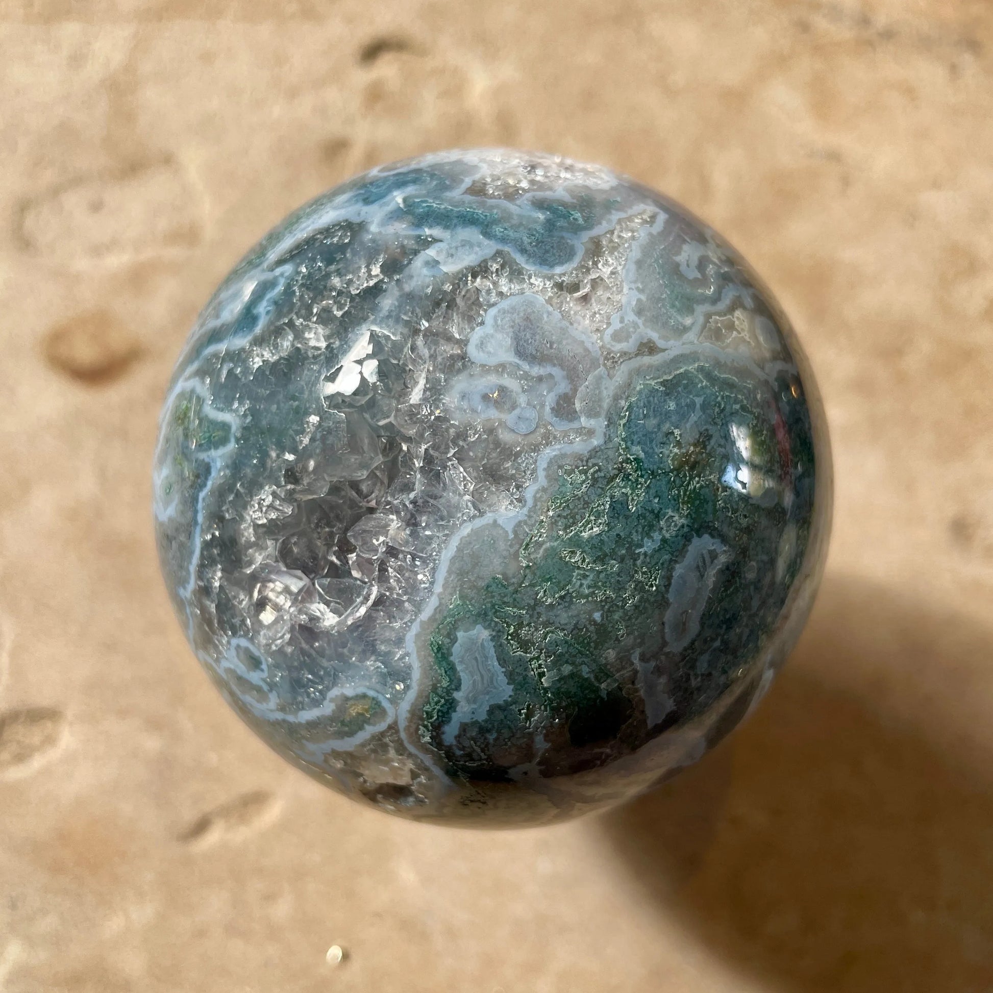 Moss Agate Sphere 6CM