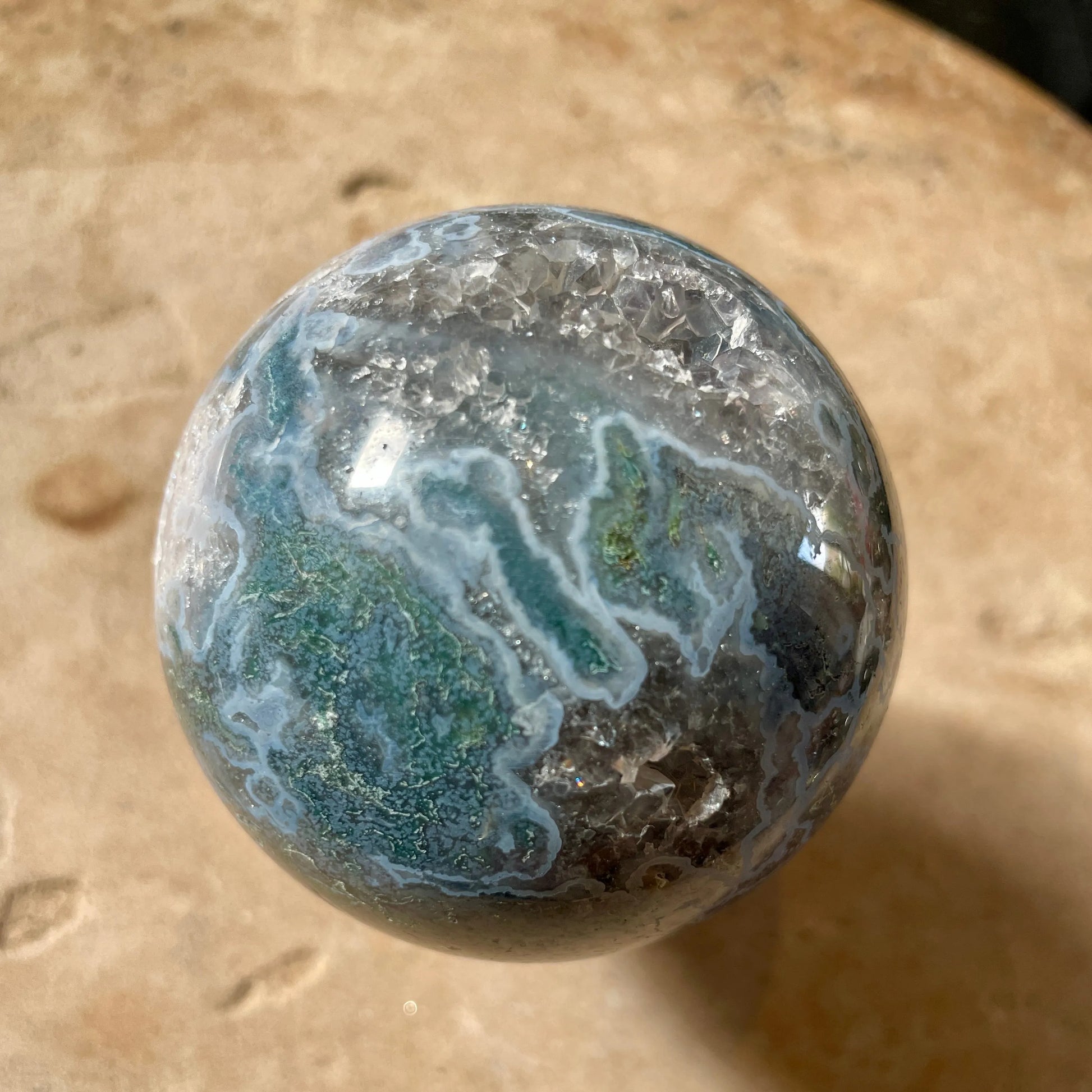 Moss Agate Sphere 6CM