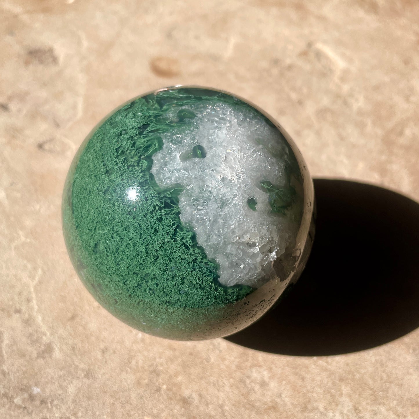 Moss Agate sphere 6CM
