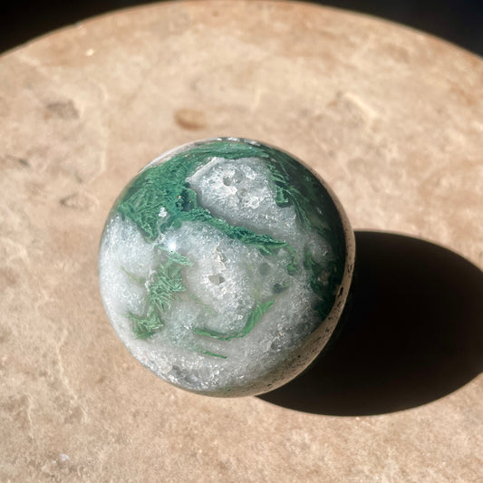 Moss Agate sphere 6CM
