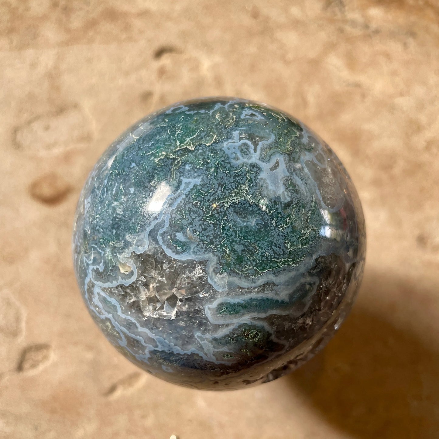 Moss Agate Sphere 6CM