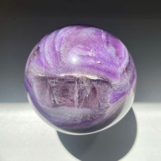 Silky Purple Fluorite Sphere 5CM