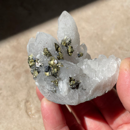 Pyrite Quartz cluster