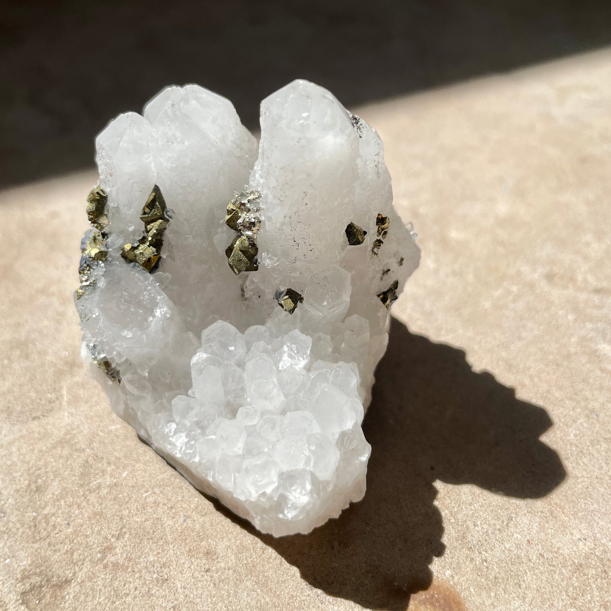 Pyrite Quartz cluster