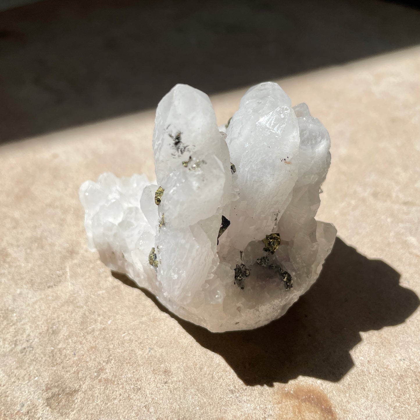 Pyrite Quartz cluster