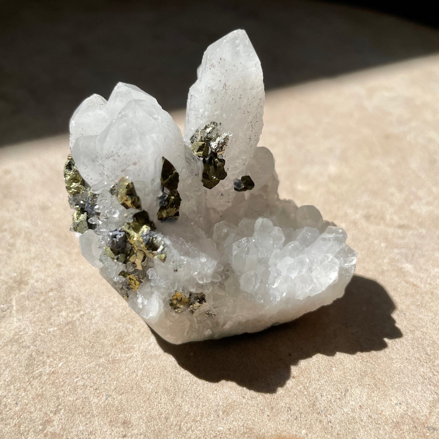 Pyrite Quartz cluster