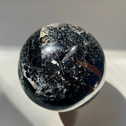 Black Tourmalinated Quartz Sphere 5CM