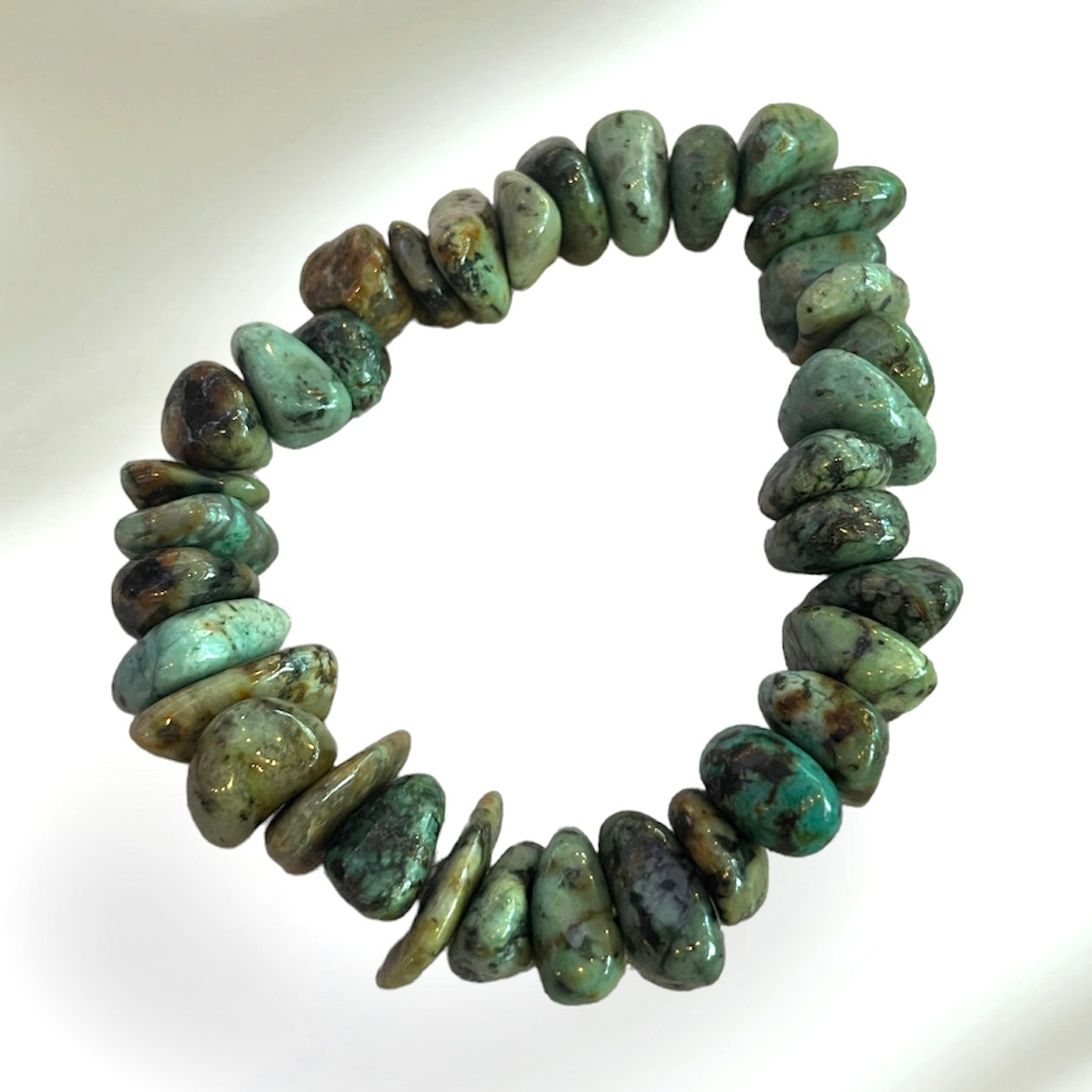 Turquoise tumble stone bracelet