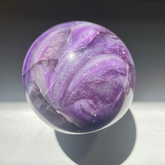 Silky Purple Fluorite Sphere 5CM
