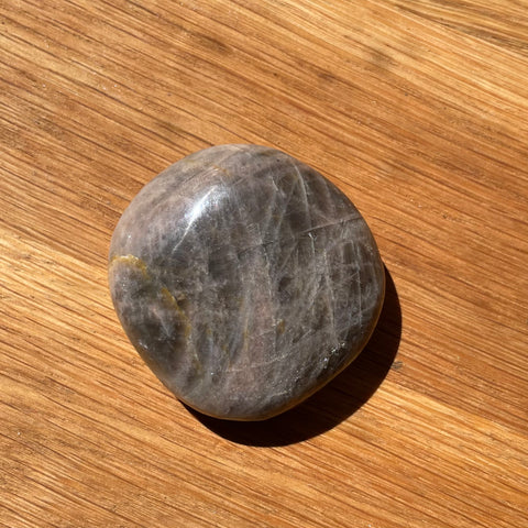 Black Moonstone palm stone