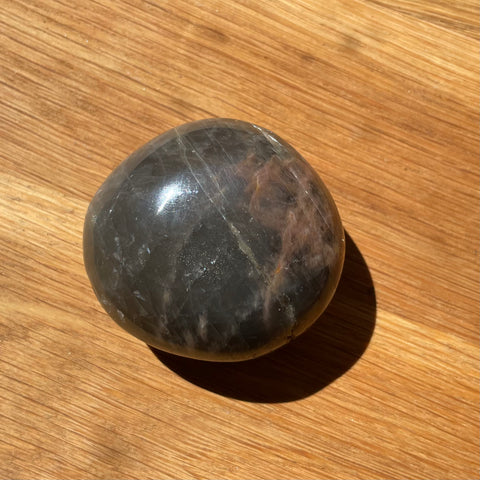 Black Moonstone palm stone