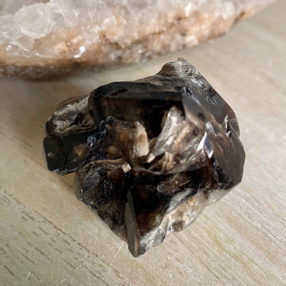 Elestial Smokey Quartz Cluster